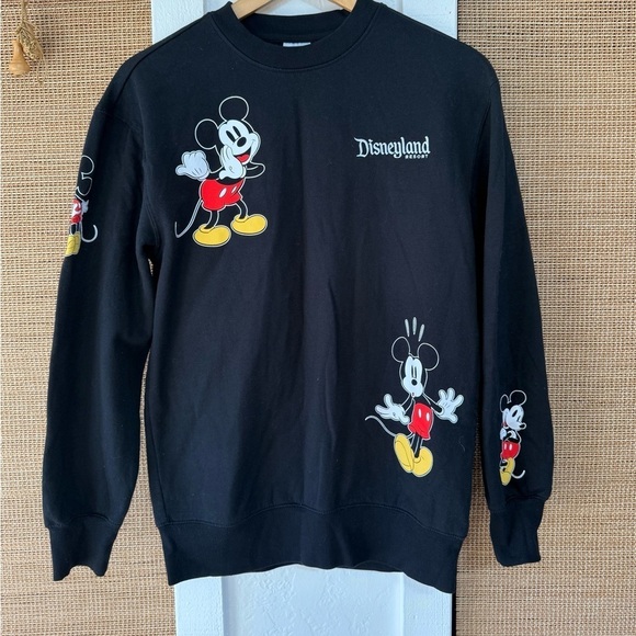 Walt Disney World Unisex Size Small Mickey Mouse Black Long Sleeve Pullover - Picture 2 of 8